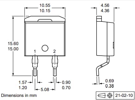 Technische Zeichnung - Nexperia PSC2065x Siliziumkarbid(SiC)-Schottky-Dioden